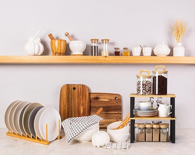 Marsui 4 Pcs Kitchen Organizer Accessories Set Cabinet Organizer Shelf and - Image 6