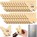 Vesici 24 Pcs Magnetic Bottle Opener 2.5in DIY Bamboo Butterfly Shape Beer by Vesici