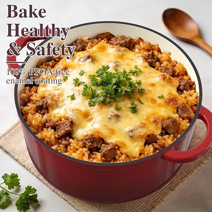 Umite Chef 7QT Enameled Cast Iron Dutch Oven - Image 3