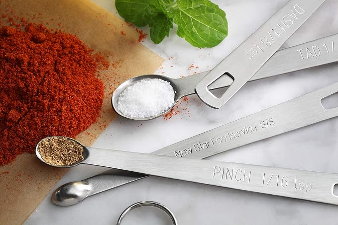 New Star Foodservice 42924 Stainless Steel Measuring Spoons Set - Image 8