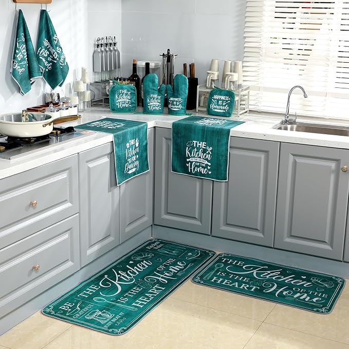 Fourluoo 10 Pcs Farmhouse Kitchen Decor and Accessories Set 4 Kitchen Towels 2 - Image 7
