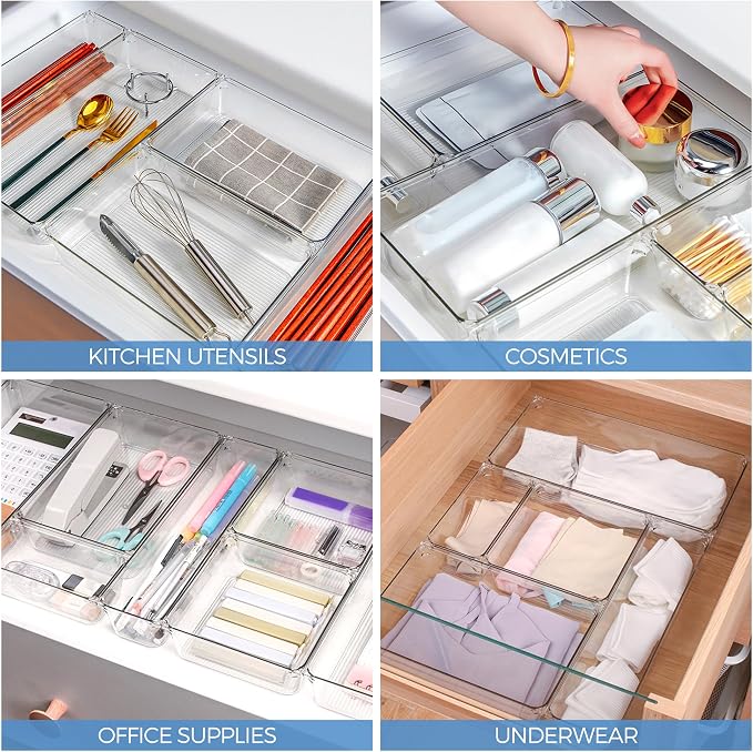 Ravinte 6 Pack Drawer Organizer - Image 7