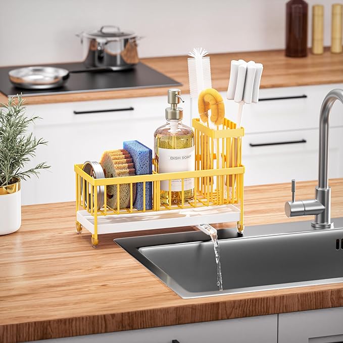 Cisily Sponge Holder for Kitchen Sink, Sink Caddy Organizer - Image 7