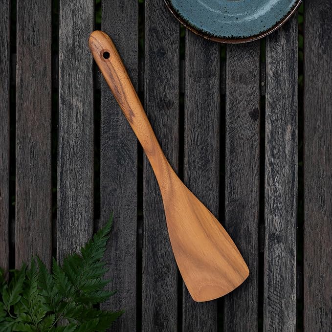 FAAY Teak Wooden Turner, Saute Paddle, Compact - Image 5
