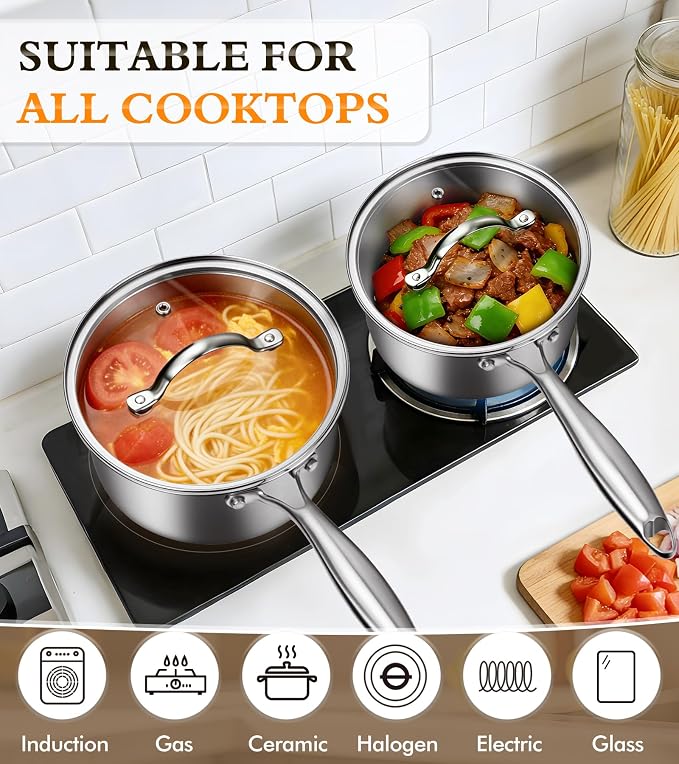 Stainless Steel Saucepan Set - Image 6