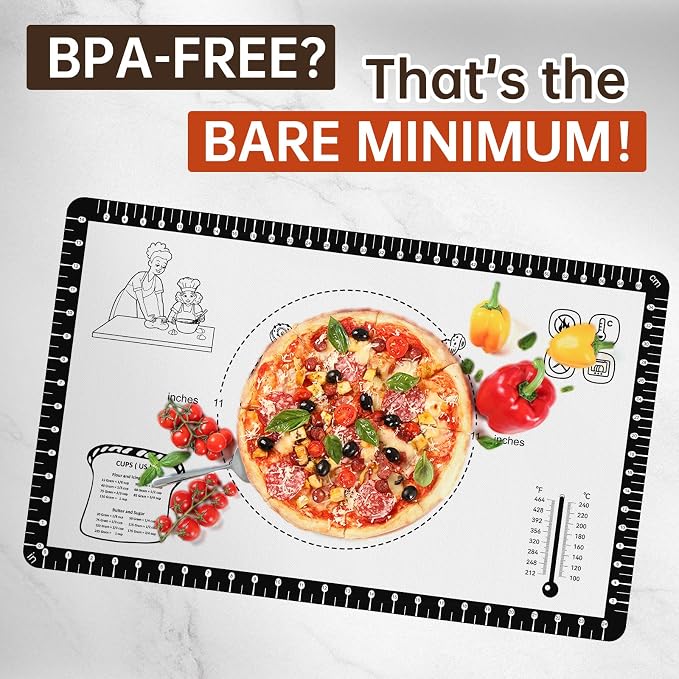 Silicone Baking Mat with 10 Recipes, Extra Thick Silicone Mats - Image 4