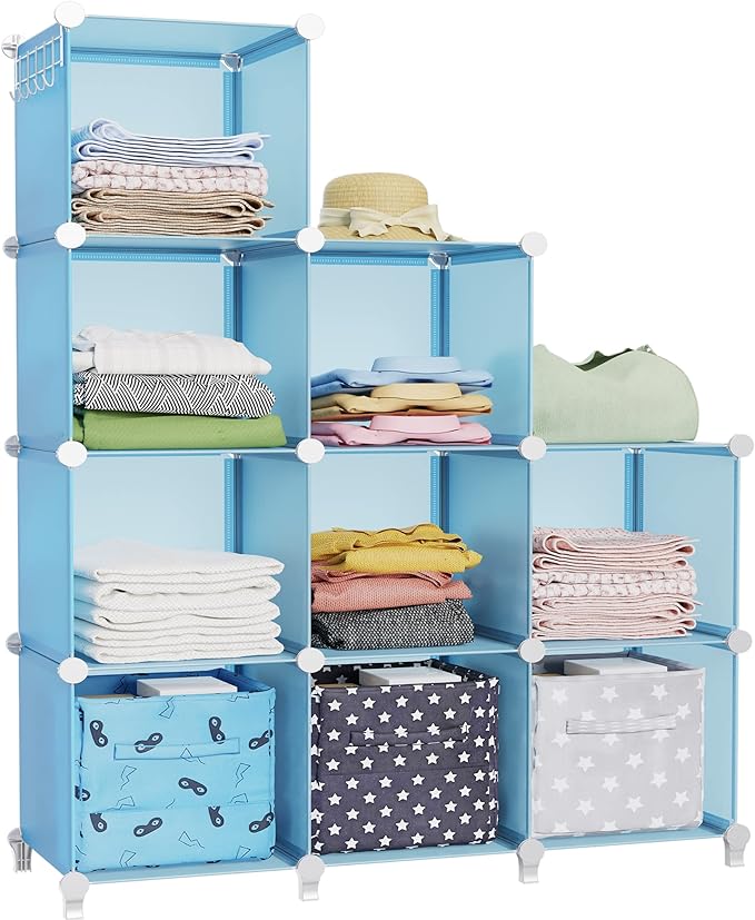HOMIDEC Closet Organizers and Storage, 9 Cube Storage Organizer, Portable by DecorateYourHome