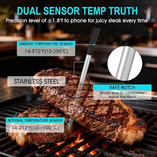 Wireless Meat Thermometer Bluetooth Digital, Smart Meat Thermometer Digital - Image 3