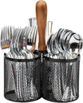 Mind Reader Utensil Holder, Cutlery Holder, Metal Mesh, 7.5"L x 7.5"W x 9.75"H by MindReader