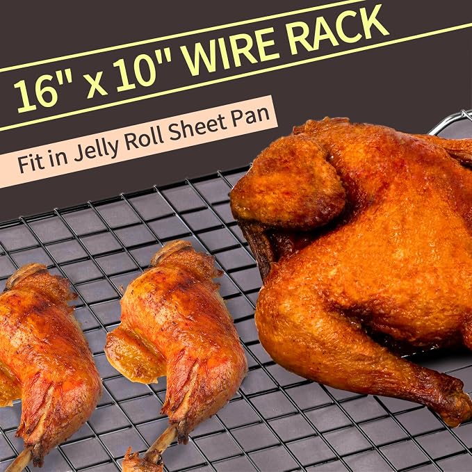 Briout Cooling Rack for Baking, Thick Wire Cookie Rack for Cooking, Oven Safe - Image 3