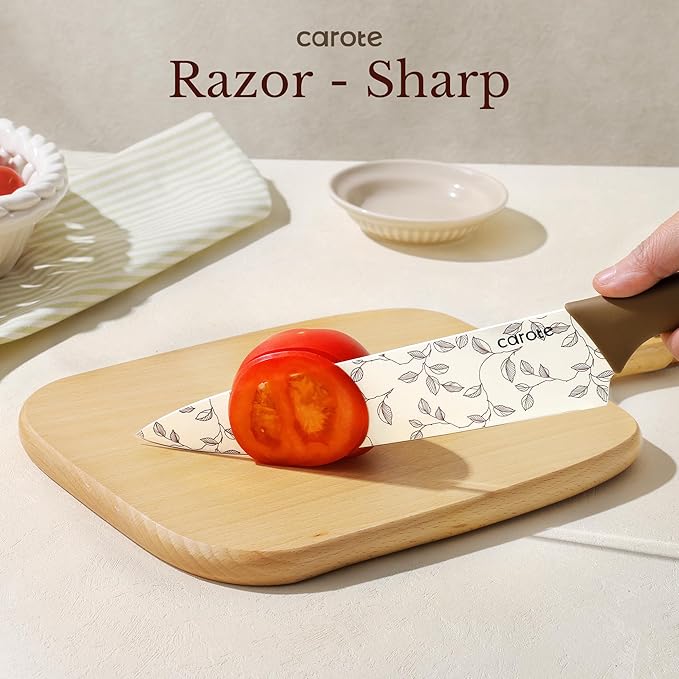 CAROTE 12PCS Knife Set, Kitchen Knife Set - Image 3