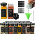 Spice Jars with Label，4oz Glass Spice Bottles With Shaker Lids，Seasoning by Unknown