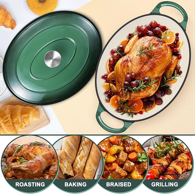 E-far 7QT Oval Dutch Oven Pot - Image 5