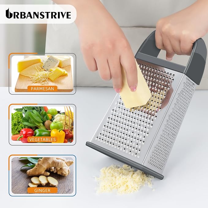Urbanstrive Cheese Grater With Container, Professional Cheese Grater with Handle - Image 4