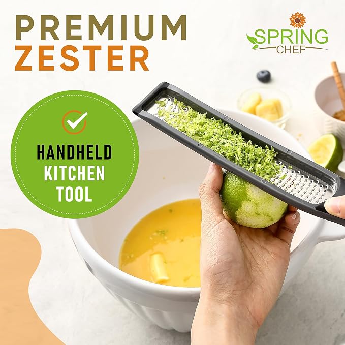 Spring Chef Premium Gray Lemon Zester Grater - Image 7