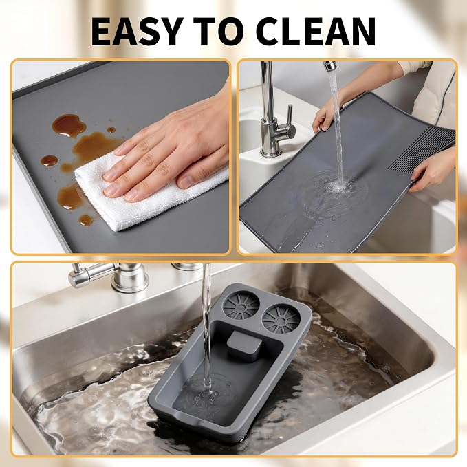 Silicone Coffee Mat and Espresso Tamping Mat, Detachable Espresso Coffee Bar - Image 5