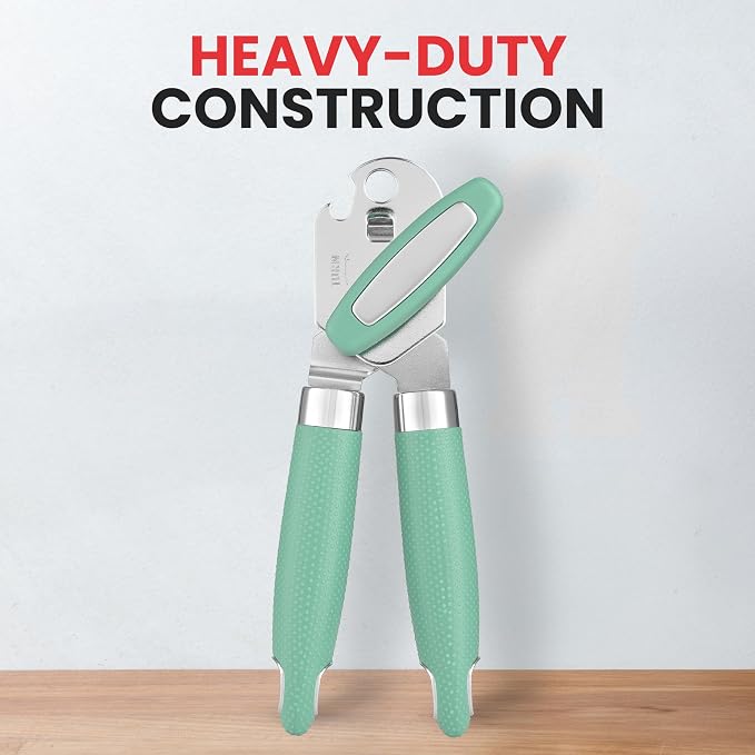 Zulay Kitchen Heavy Duty Stainless Steel Can Opener – Manual Can & Bottle Opener - Image 2