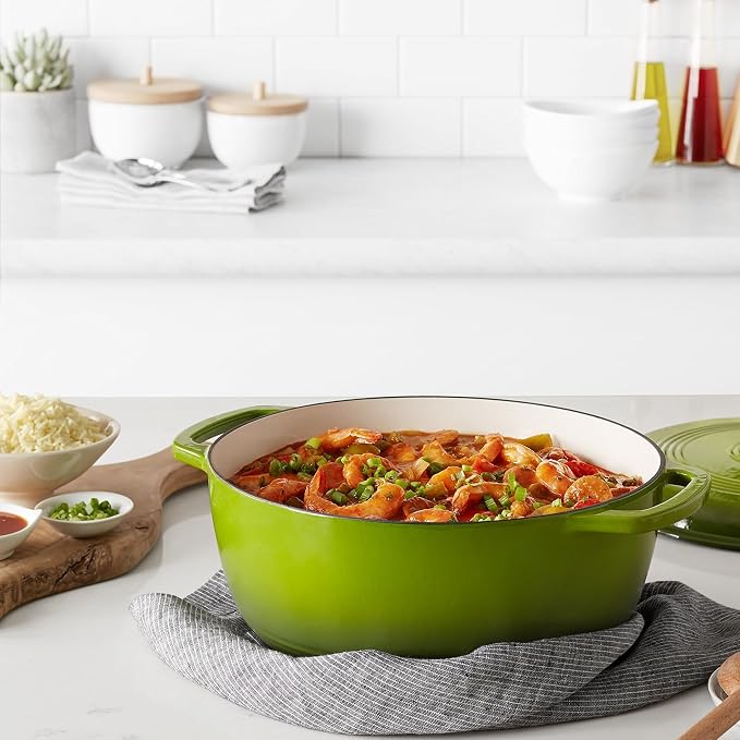 Amazon Basics Enameled Cast Iron Dutch Oven Pot - Image 6
