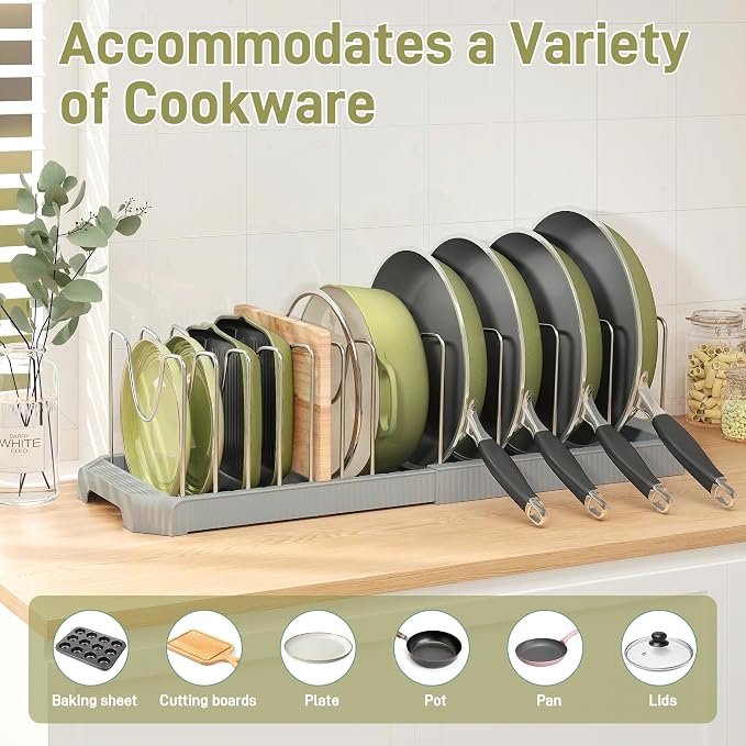 Pots and Pans Organizer for under Cabinet, Pan Pot Organizers inside Cabinet - Image 4