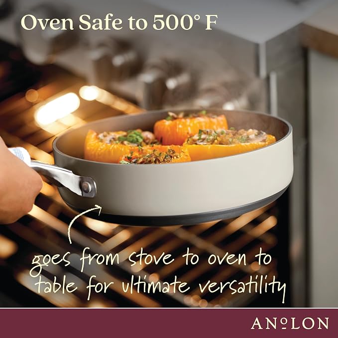 Anolon Achieve Hard Anodized Nonstick Cookware Pots and Pans Set, 9 Piece - Image 7