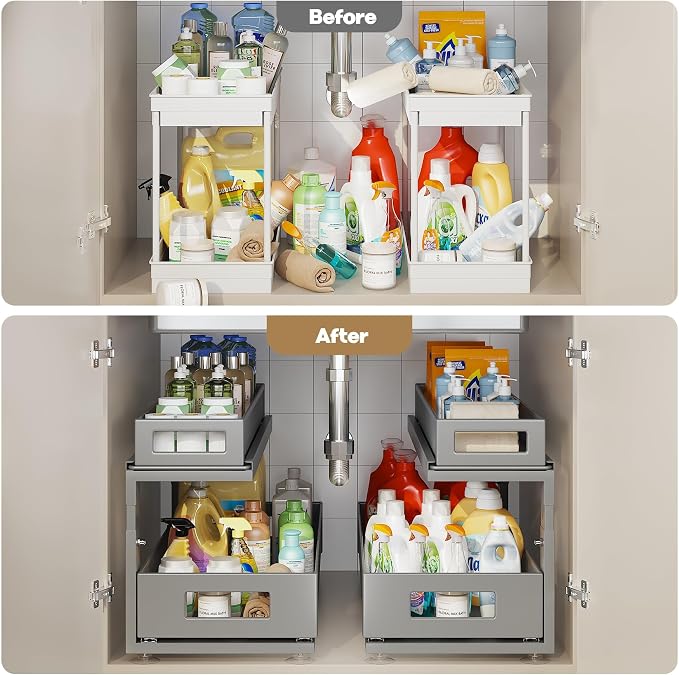 2 Pack 21.3IN-Depth Under Sink Organizer - Image 6