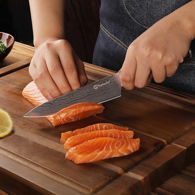 Sunnecko 5.5 Inch Small Chef Knife, High Carbon Stainless Steel Professional - Image 5