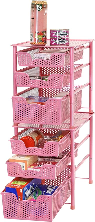 Simple Houseware Stackable 3 Tier Sliding Basket Organizer Drawer - Image 6