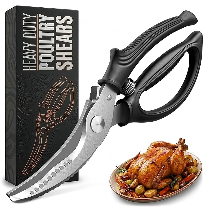 Poultry Shears Heavy Duty – Stainless Steel Chicken Shears by LIBERHAUS