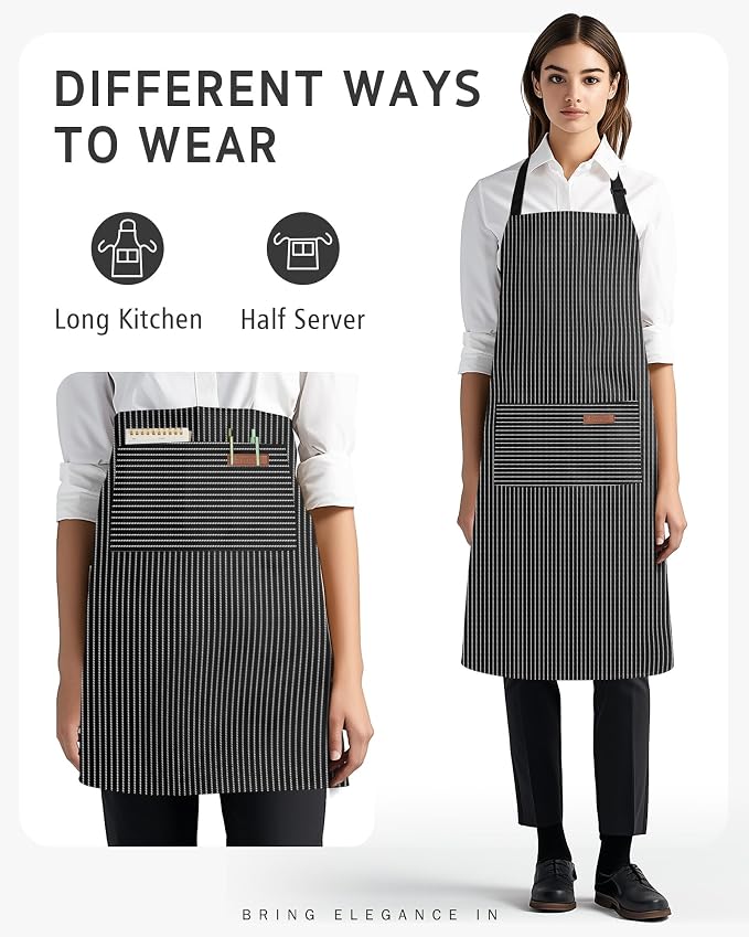Syntus Chef Apron for Men Women Kitchen Cooking Apron - Image 5