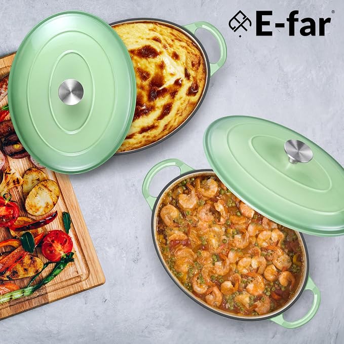 E-far 5QT Oval Dutch Oven Pot - Image 8