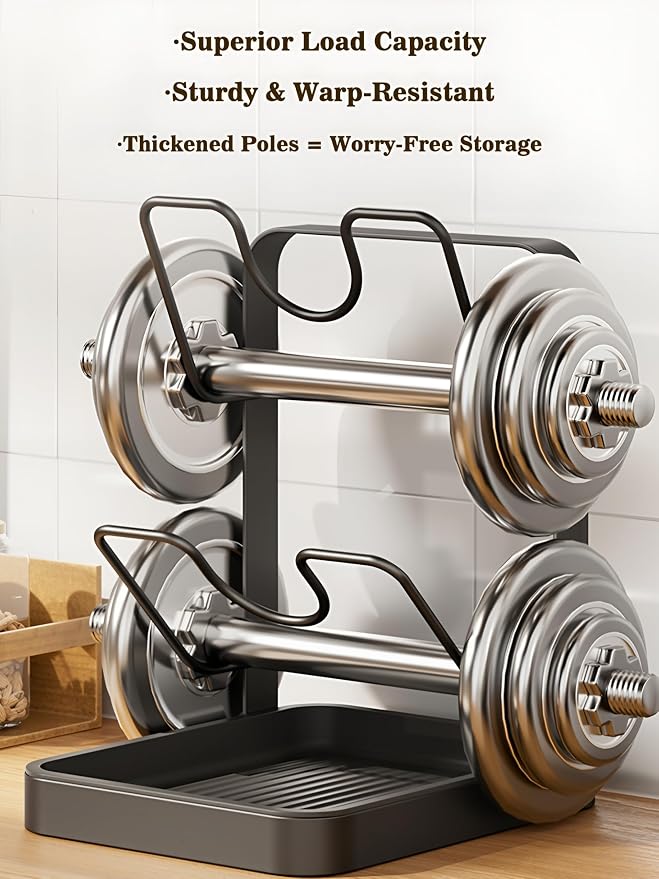 Pot Lid Holder Organizer, Carbon Steel Kitchen Pot Lid Rack - Image 4