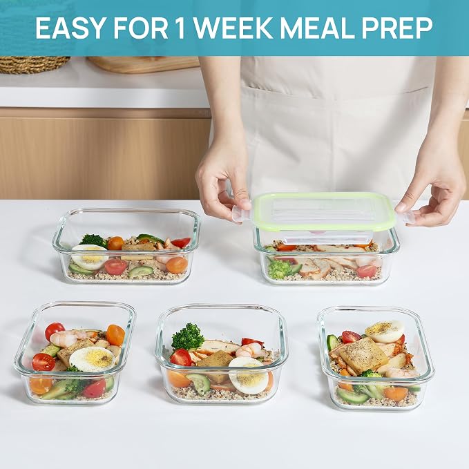 Vtopmart 8 Pack Glass Food Storage Containers - Image 4