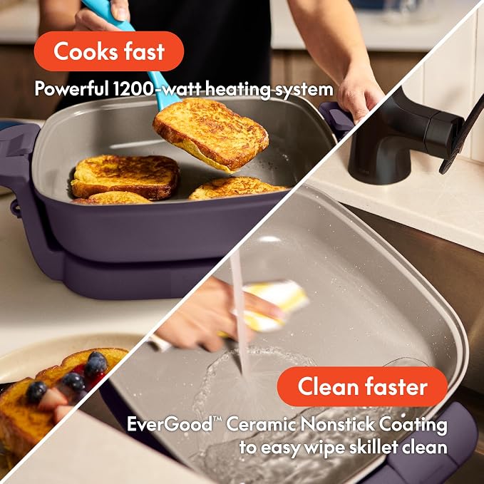 bella Make & Take Electric Skillet, Fits-anywhere™ kitchenware, EverGood™ - Image 4