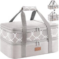 Lifewit Insulated Double Decker Casserole Carrier, Expandable Lasagna Lugger by Lifewit