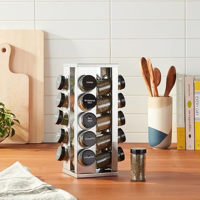 Kamenstein 20 Jar Heritage Revolving Countertop Spice Rack Organizer - Image 8