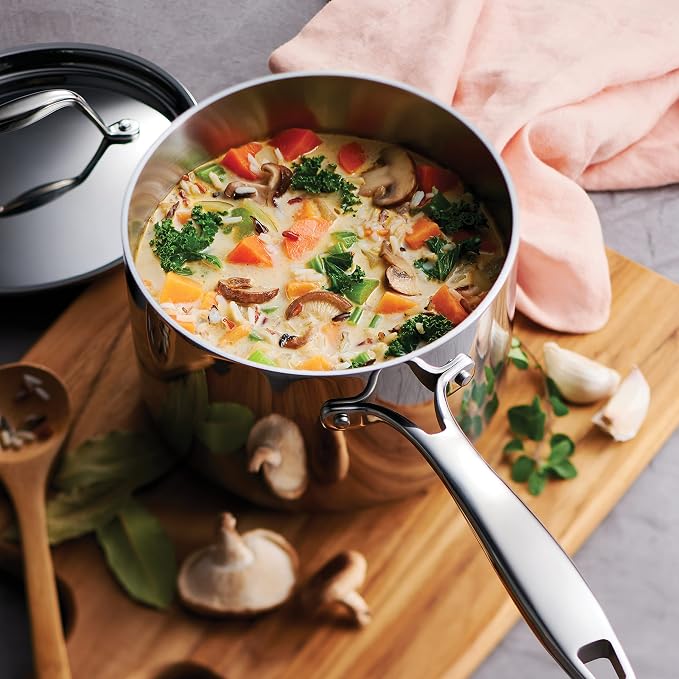 Tramontina Signature Tri-Ply Clad Stainless Steel 2-Quart Sauce Pan - Image 3