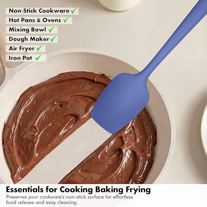 Silicone Spoonula Set: 600ºF Heat Resistant Food Grade Cooking Baking Utensils - Image 7