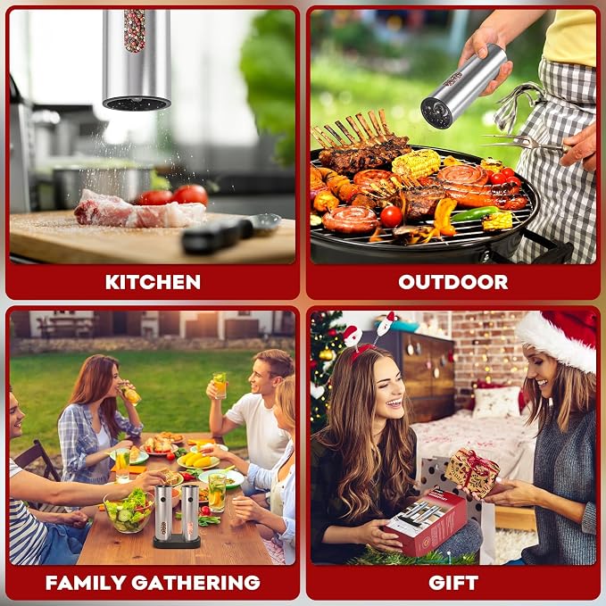 Electric Salt and Pepper Grinder Set: Automatic Rechargeable Salt and Pepper - Image 7