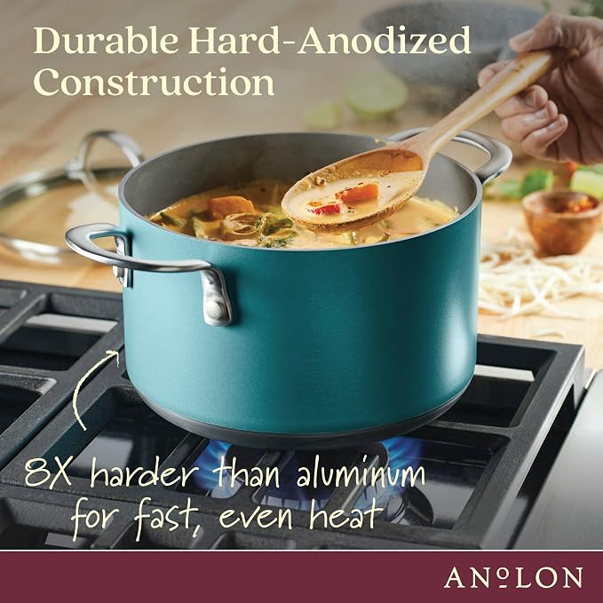 Anolon Achieve Hard Anodized Nonstick Saucepot - Image 6