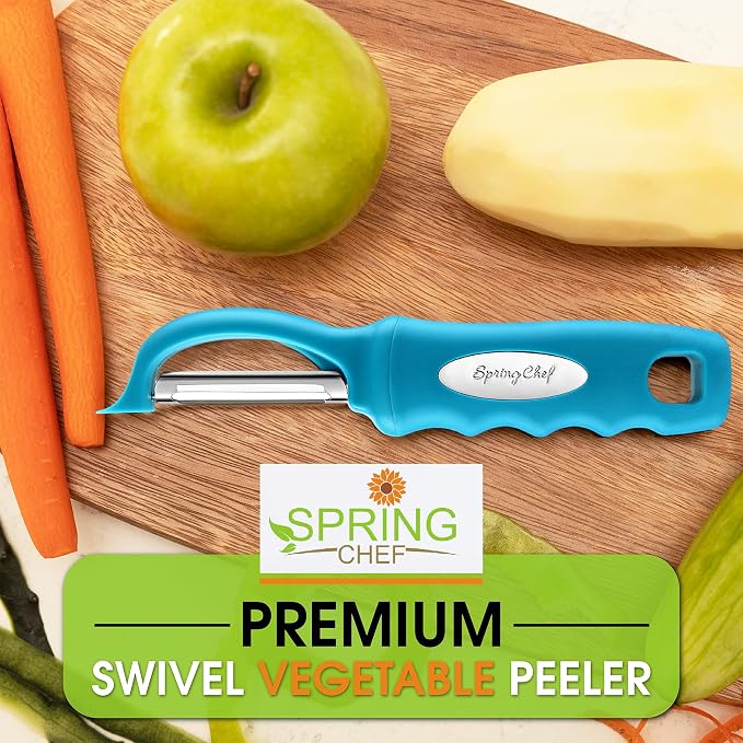 Spring Chef Premium Swivel Vegetable Peeler, Comfortable Handle and Ultra Sharp - Image 7
