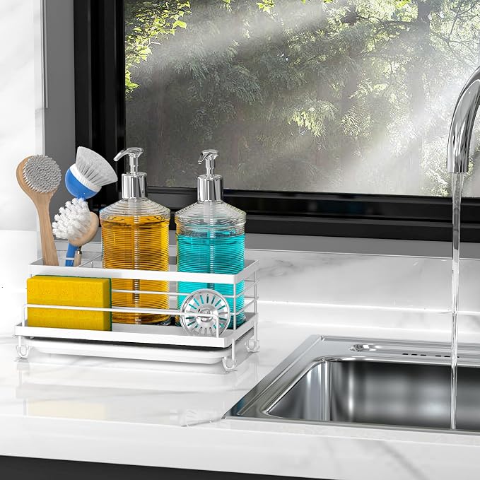 Cisily Sink Caddy Organizer, Kitchen Sink Accessories - Image 7