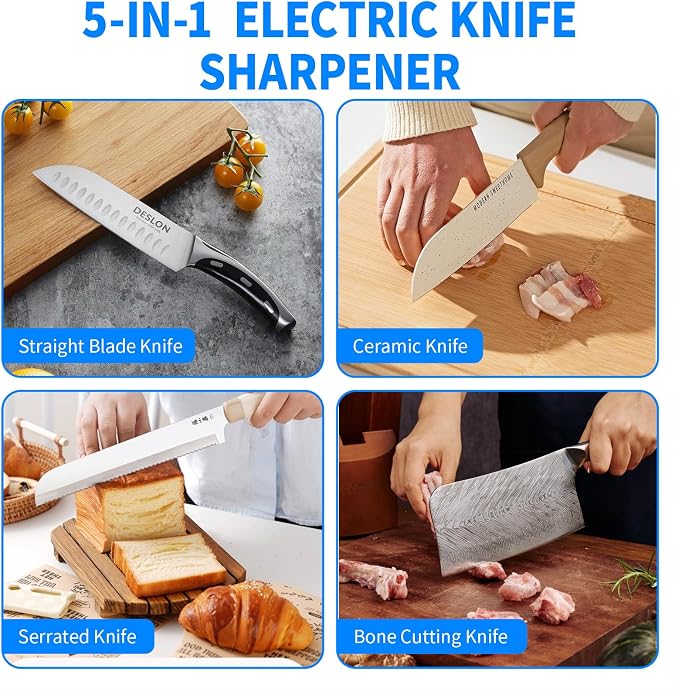 Professional 5-in-1 Electric Knife Sharpener - Image 8