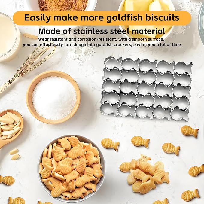 GoldFish Cracker Cutter, 25 Cavity Mini Cookie Cutters - Image 4