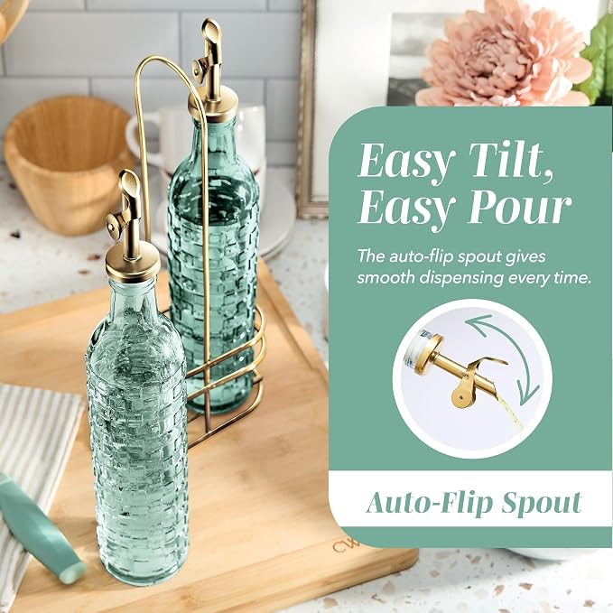 COOK WITH COLOR Glass Olive Oil Bottle Dispenser - Image 3
