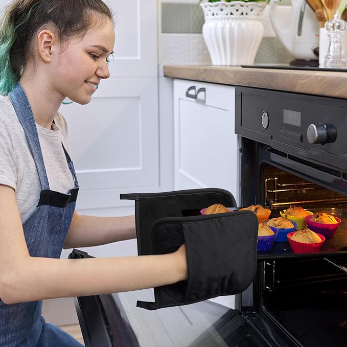 2Pcs Cotton and Neoprene Oven Pads Pot Holders - Image 6