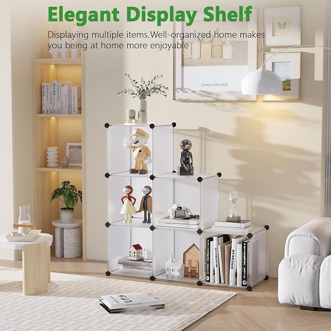 C&AHOME Cube Storage Organizer, 6-Cube Shelves Units, Closet Cabinet, DIY - Image 3