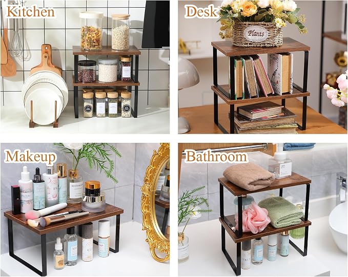 Marsui 4 Pcs Kitchen Organizer Accessories Set Cabinet Organizer Shelf and - Image 7