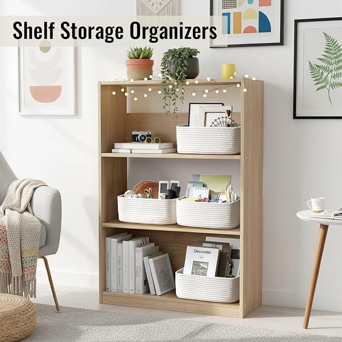 8 Pack Small Storage Baskets for Organizing, Woven Rope Bins for Bathroom - Image 3