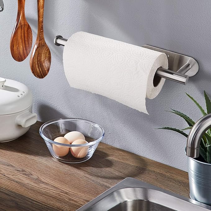Paper Towel Holders for Kitchen, Paper Towels Bulk- Self-Adhesive Under Cabinet - Image 3