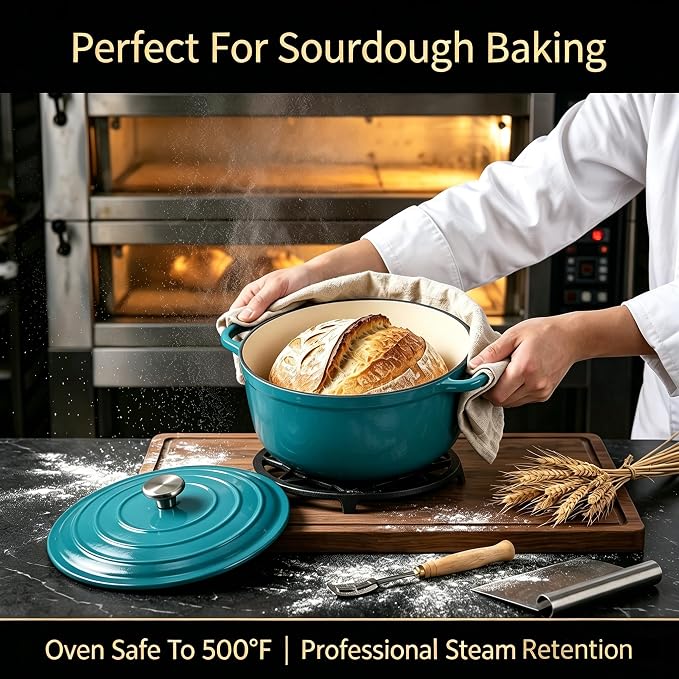 QuliMetal Enameled Cast Iron Cookware Set, 4-Piece Pots and Pans Set - Image 3